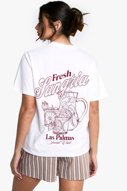 Fresh Sangria Printed Oversized T-shirt