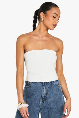 Double Layer Slinky Double Layer Bandeau Top