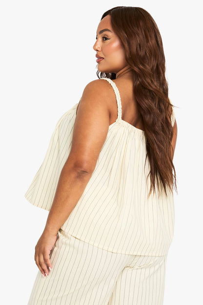 Plus Stripe Smock Cami Top