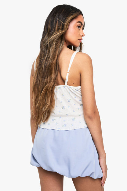 Ditsy Printed Mesh Cami