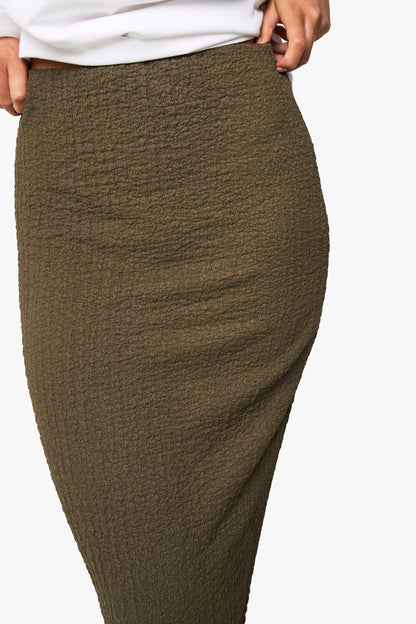 Textured Column Maxi Skirt
