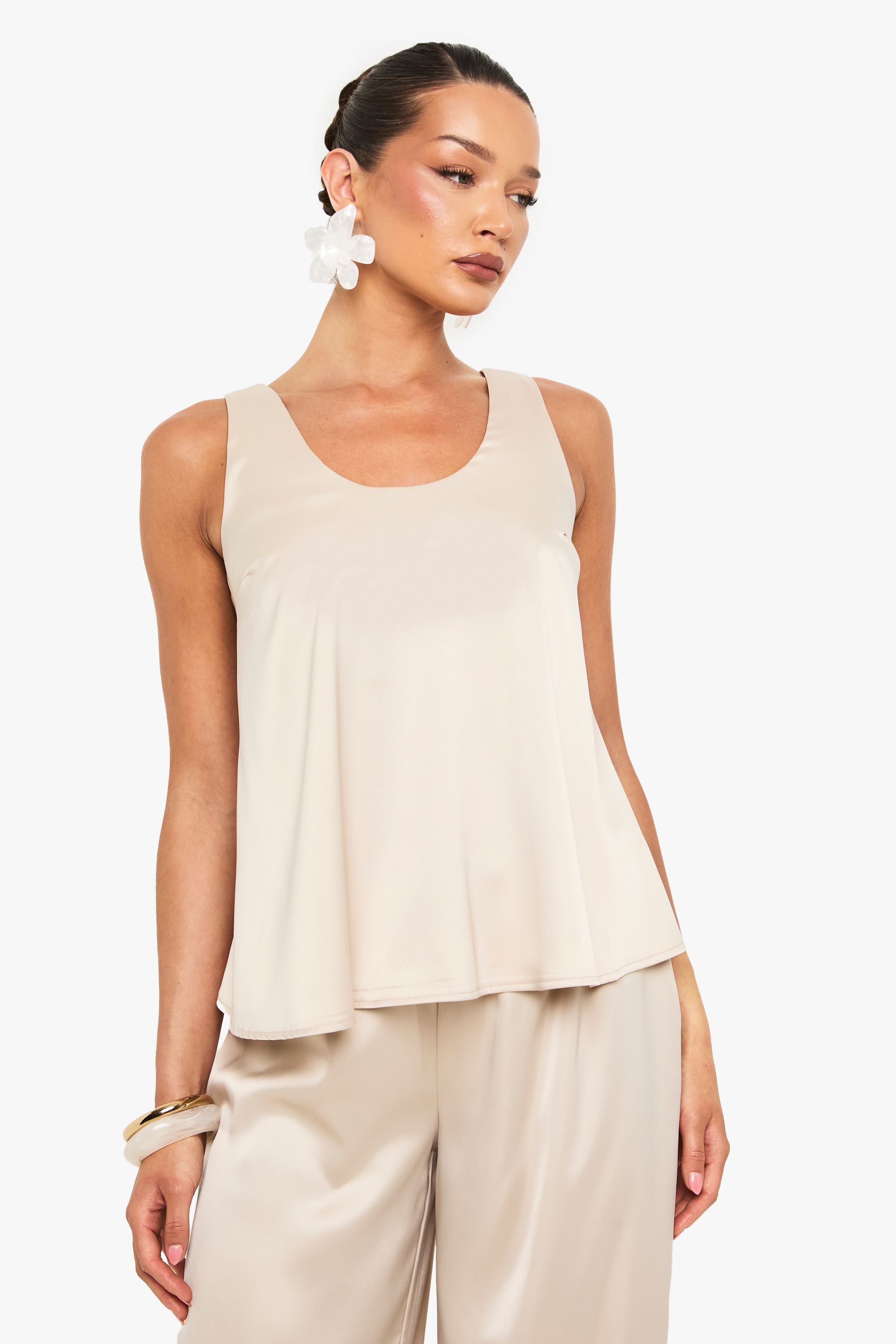Satin Scoop Neck Cami