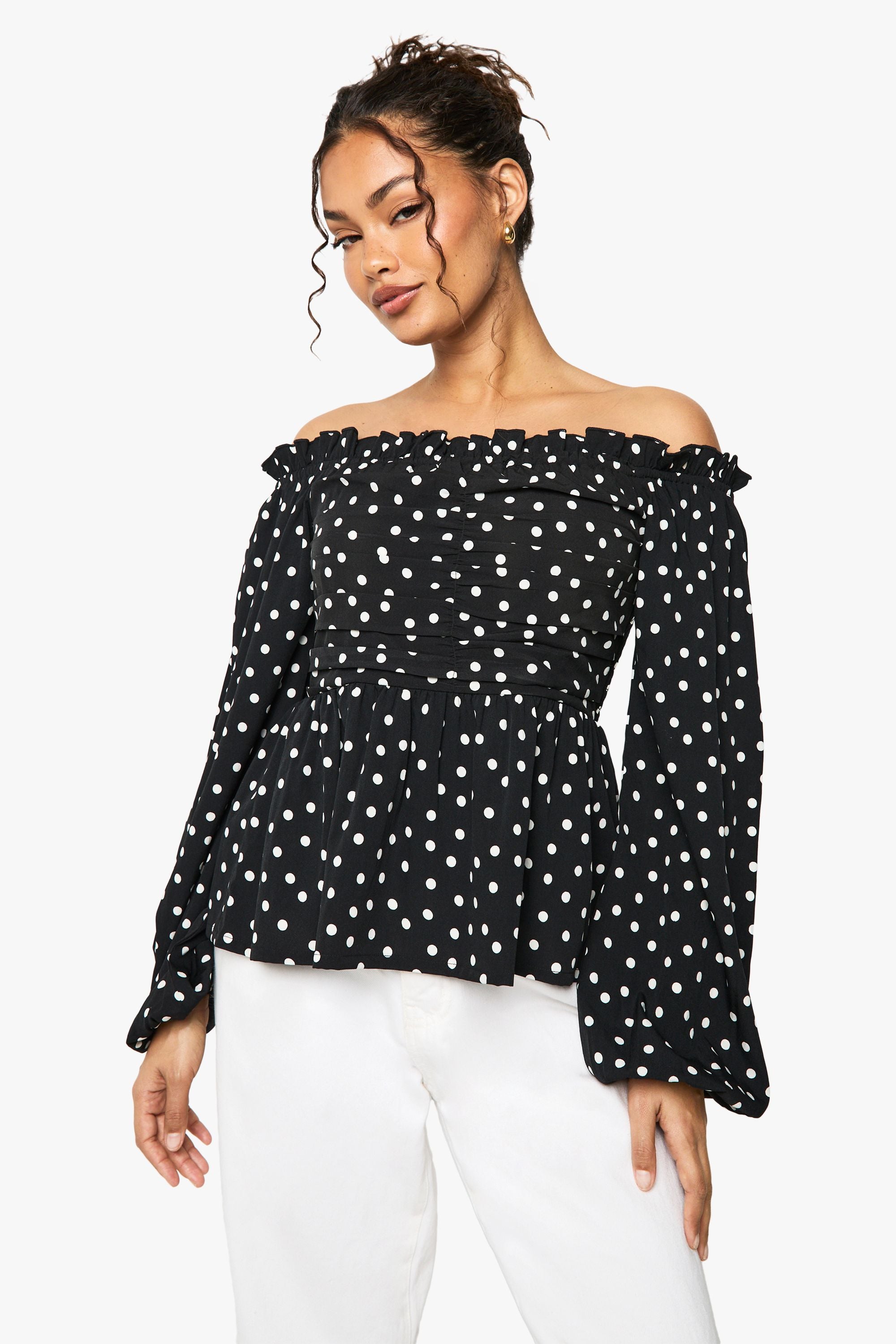 Polka Bardot Blouse