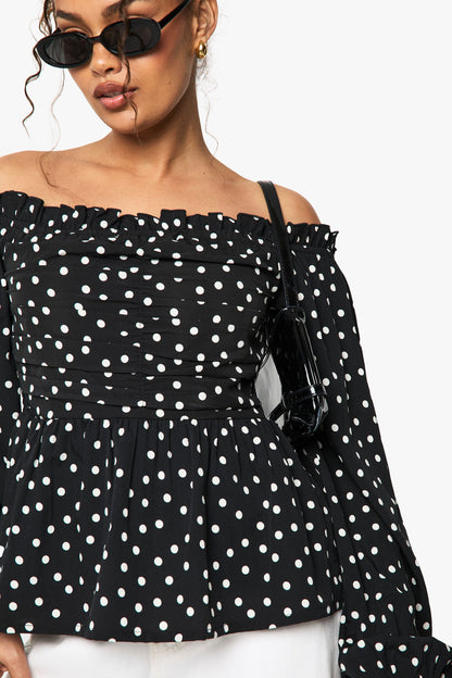 Polka Bardot Blouse