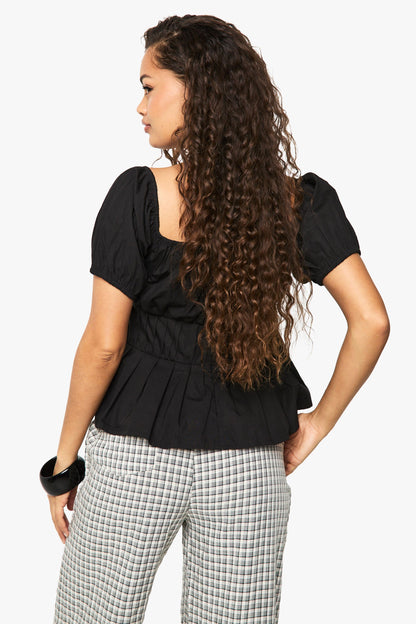 Poplin Bardot Top