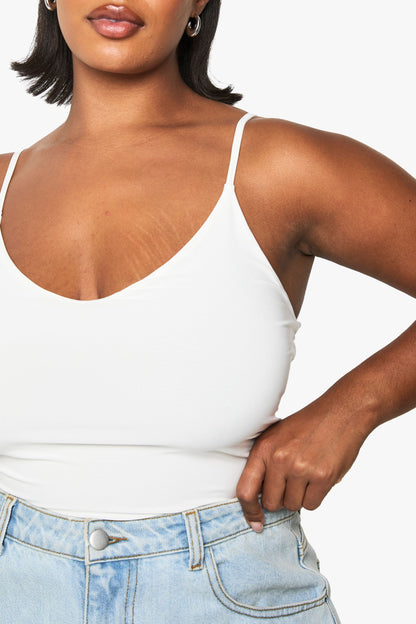 Plus Double Layer Slinky Strappy Bodysuit