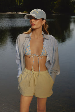 Linen Look Drawstring Shorts