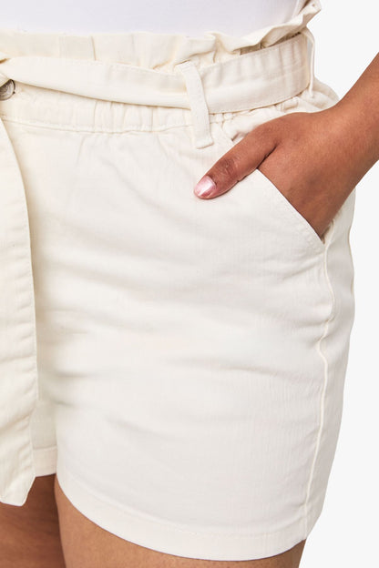 Plus Paperbag Waist Denim Short