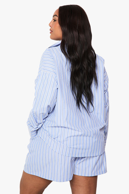 Plus Woven Stripe Boxer Short