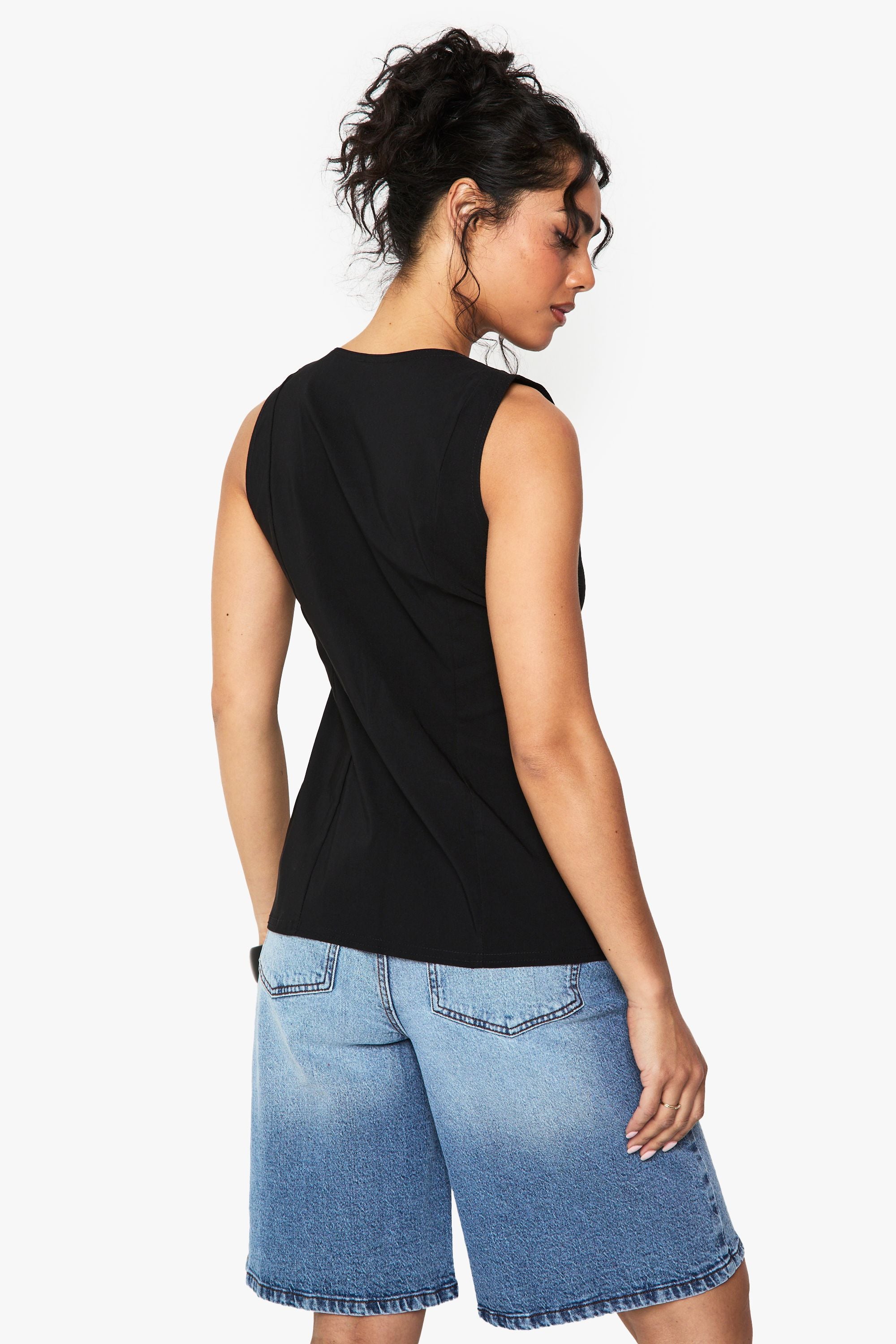 Bengaline Button Through Longline Waistcoat