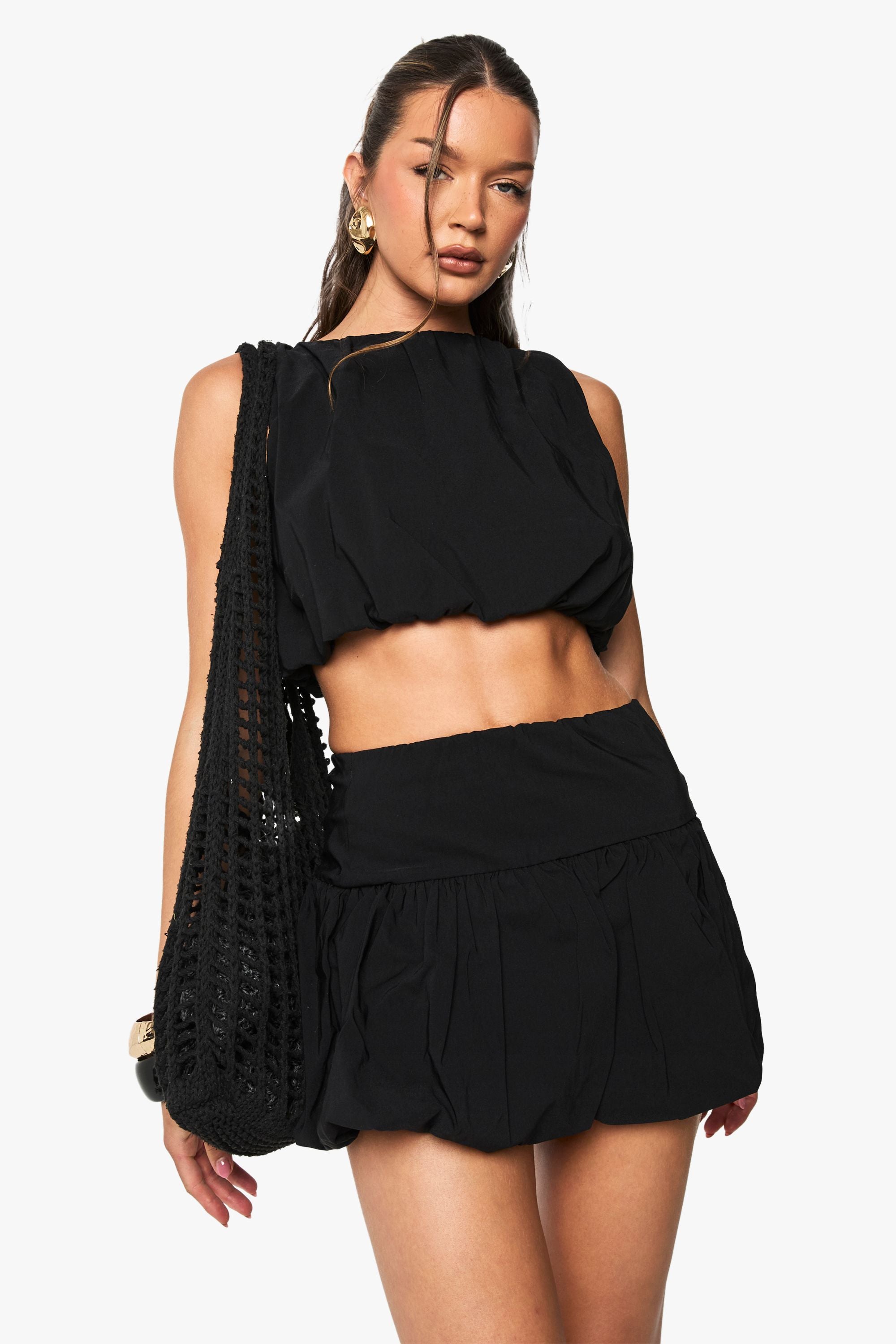 Bengaline Ruched Puffball Top