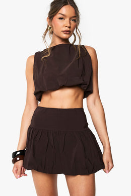 Bengaline Ruched Puffball Top