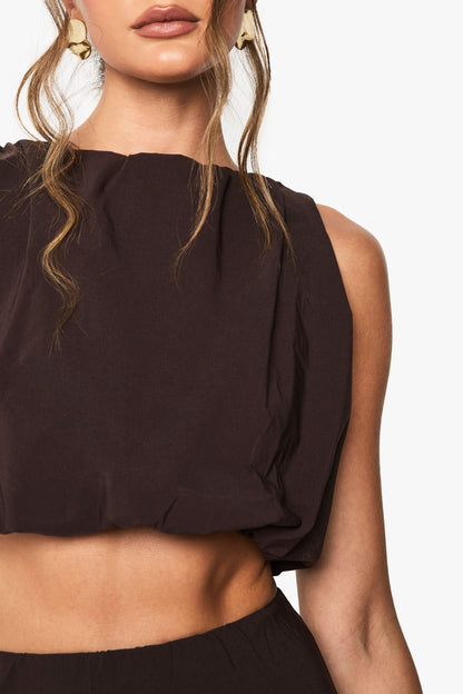 Bengaline Ruched Puffball Top
