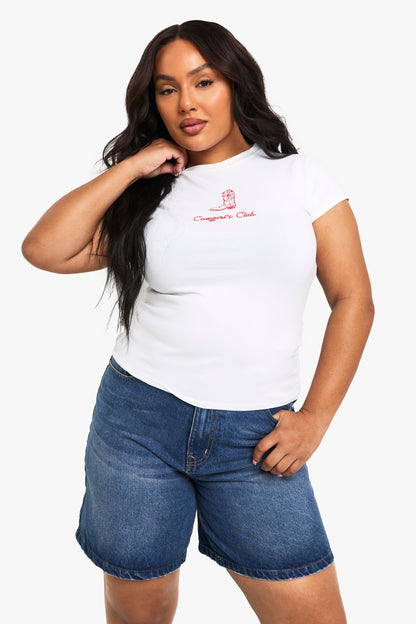 Plus Cowgirls Club Baby Tee
