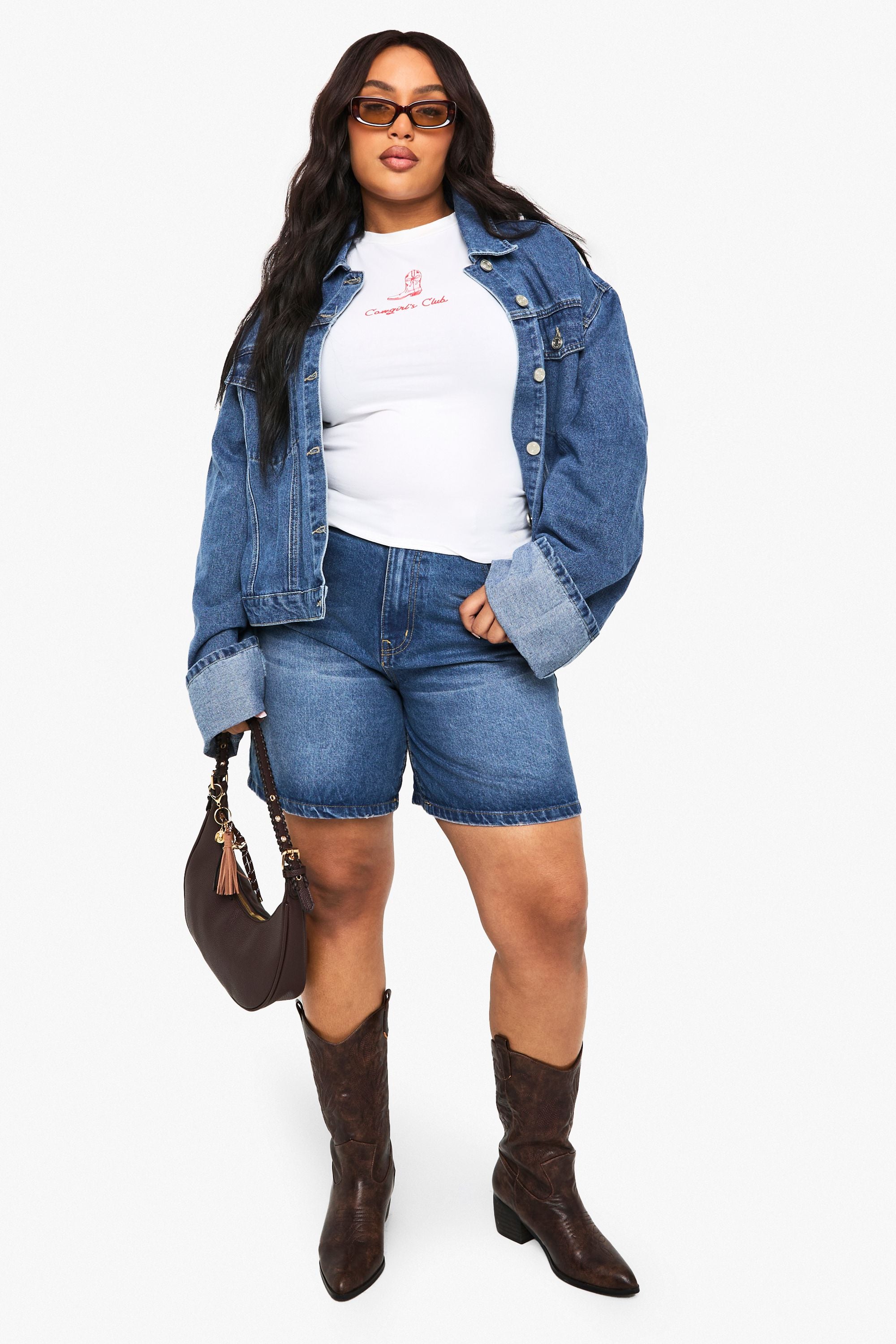 Plus Cowgirls Club Baby Tee