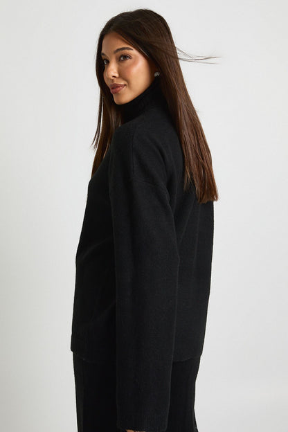Super Soft Roll Neck Oversized Jumper and Wide Leg Trouser Co-Ord