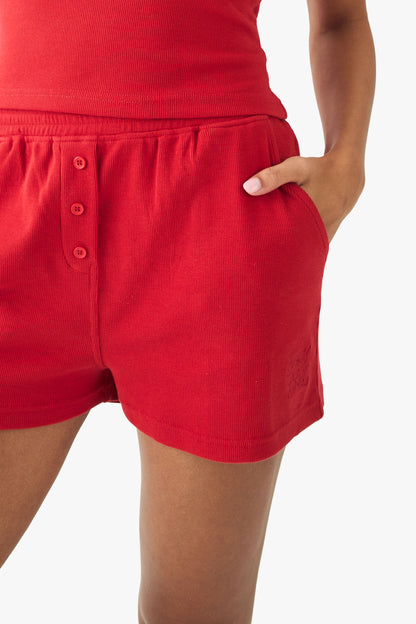 DSGN Studio Script Embroidered Rib Boxer Short
