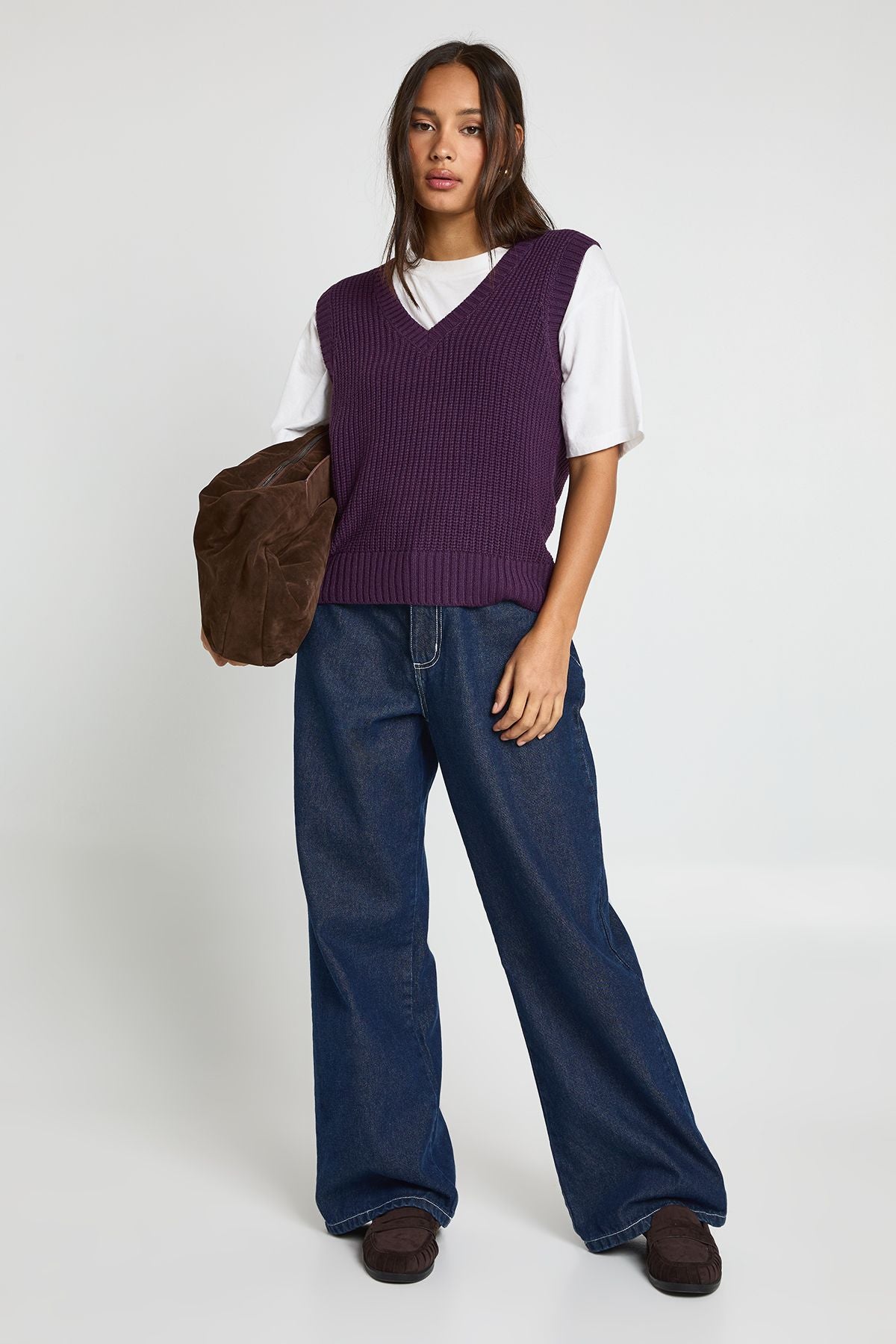 Boxy Fitted Knitted Vest