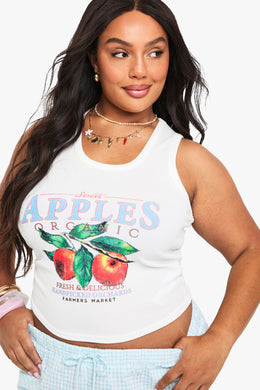 Plus Sweet Apples Racer Vest Top
