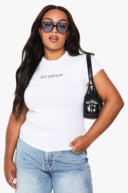 Plus Live Forever Fitted Tee