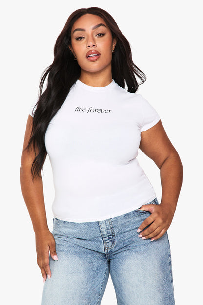 Plus Live Forever Fitted Tee