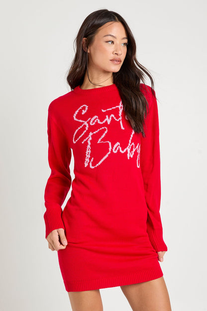 Tall Santa Baby Christmas Jumper Dress