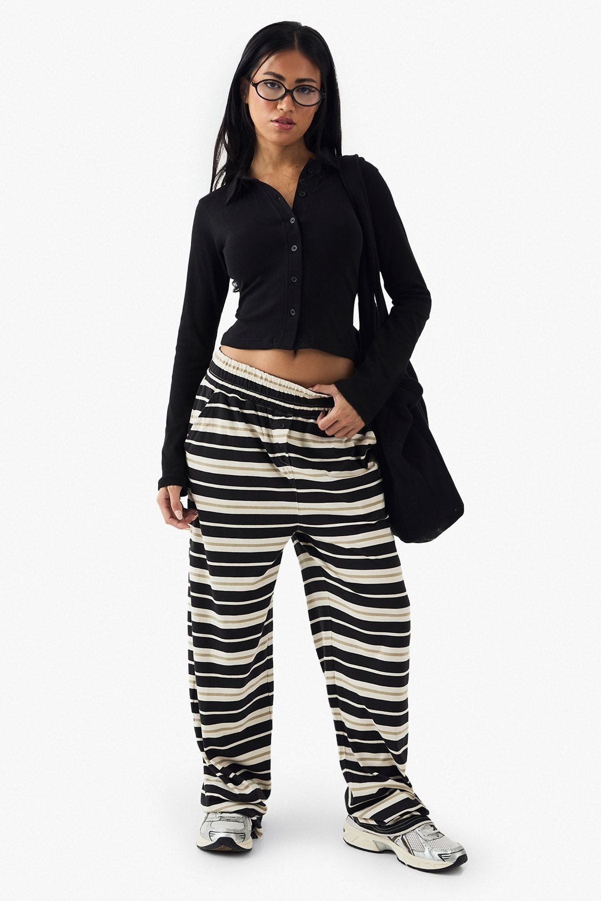 DSGN Studio Button Through Collared Fitted Top