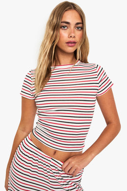 Stripe Crew Neck Baby tee