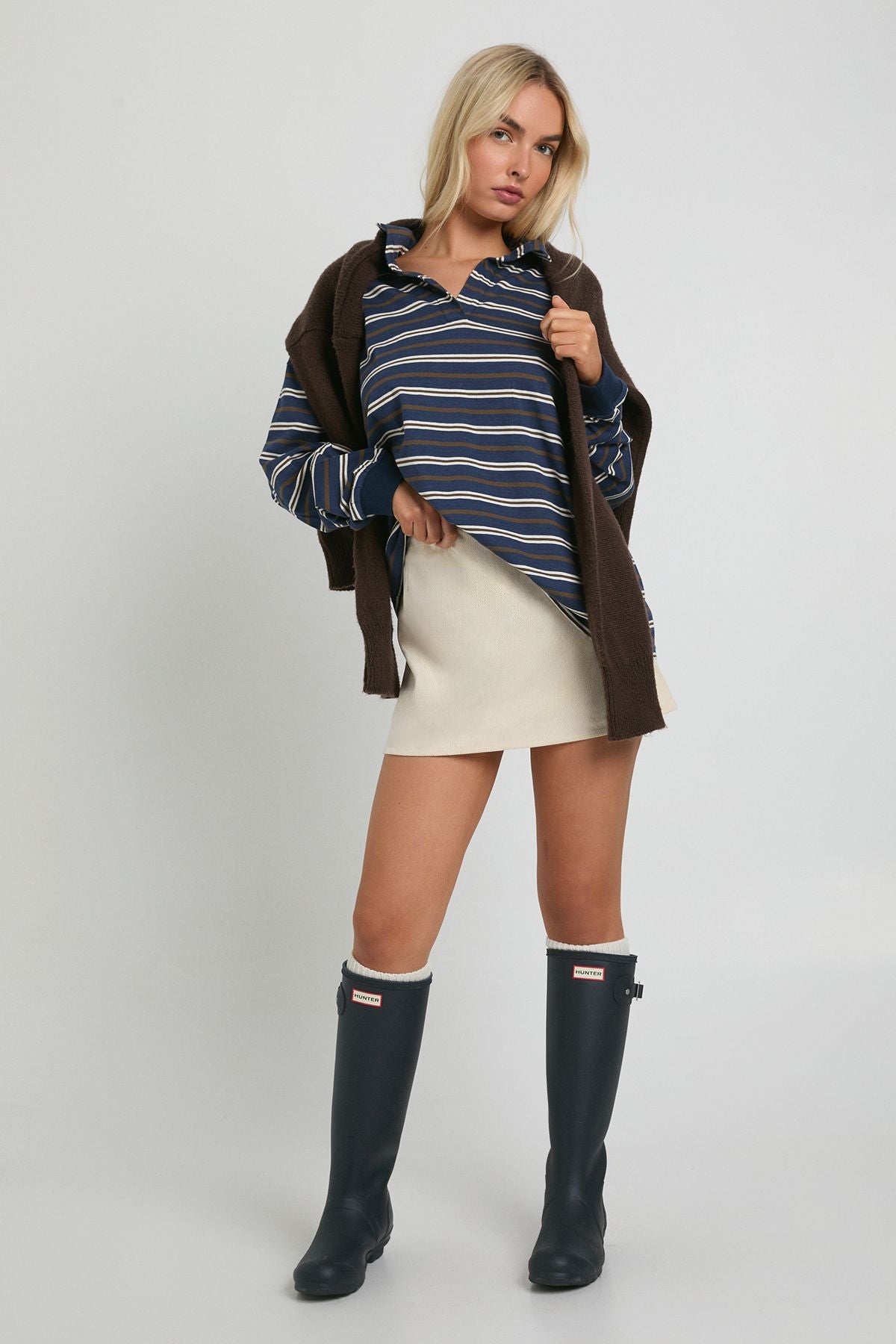 Cord Mini A-Line Skirt
