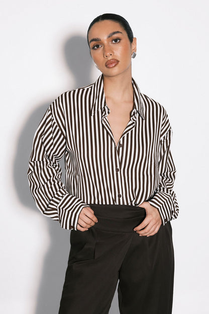 Mixed Stripe Fitted Shirt