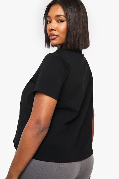 Plus Bengaline Collared Button down Top