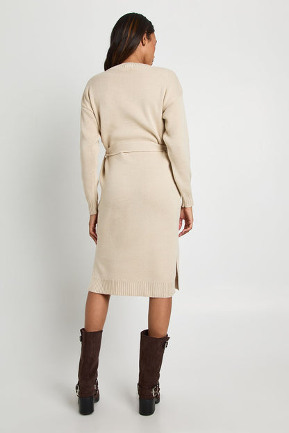 Maternity Crew Neck Jumper Midi Dress
