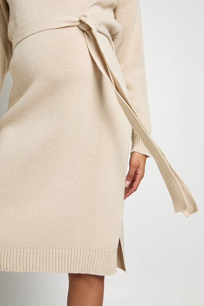 Maternity Crew Neck Jumper Midi Dress