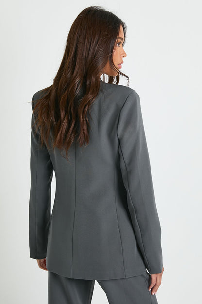 Cinched Waist Tailored Blazer