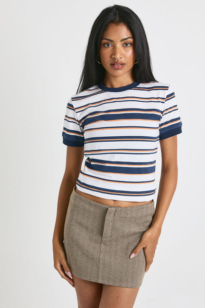 Herringbone Wool Look Mini Skirt
