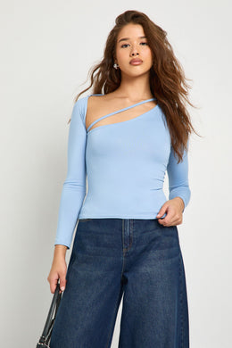 Super Soft Long Sleeve Strap Detail Top