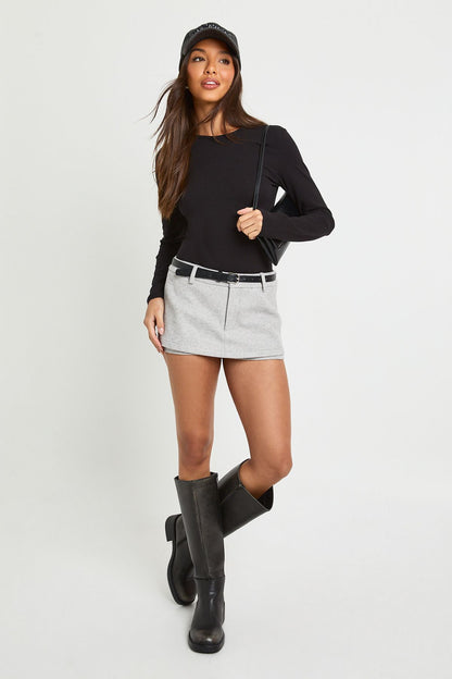 Basic Long Sleeve Crew Neck Bodysuit