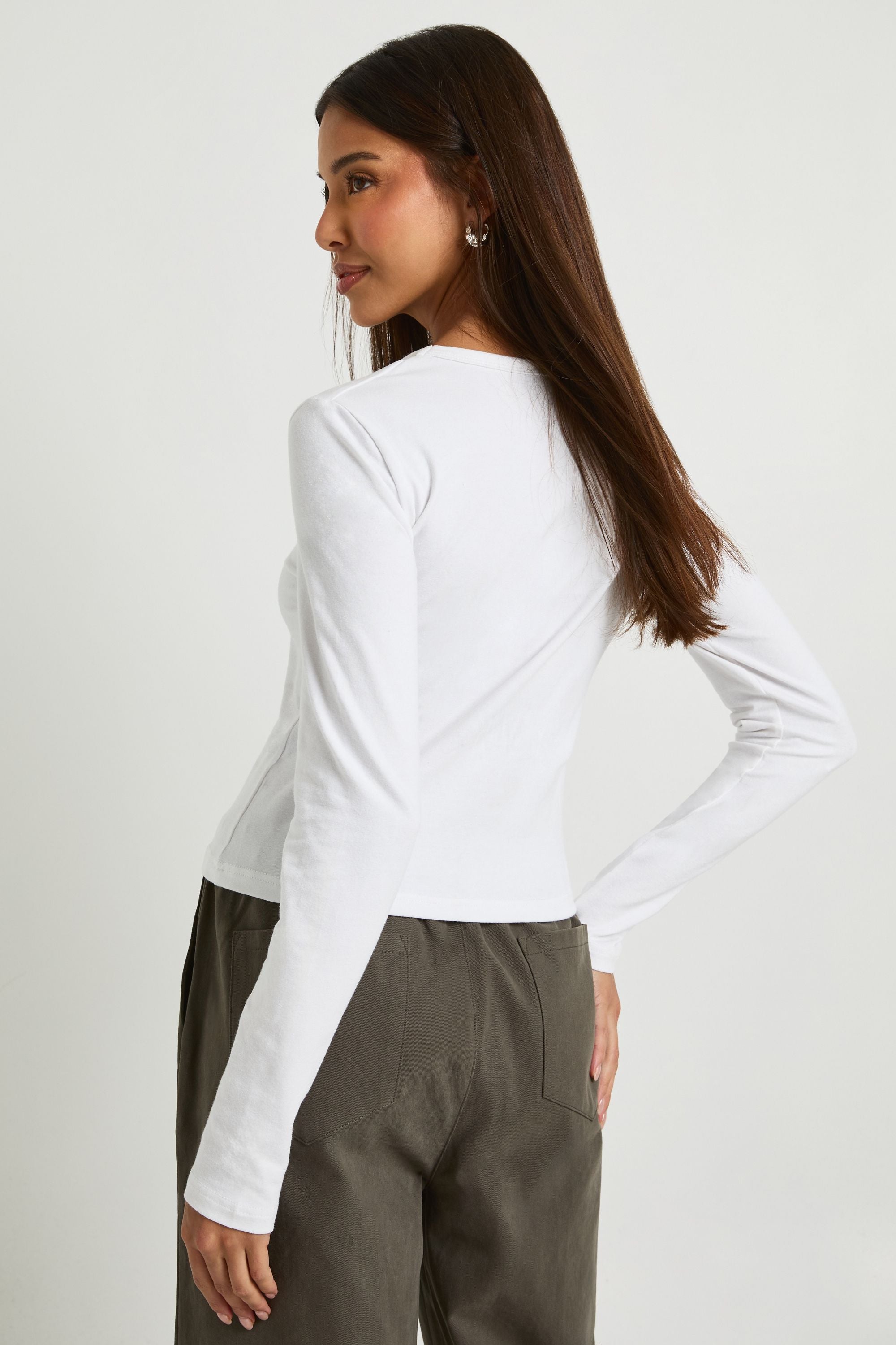 Basic Long Sleeve Fitted Top