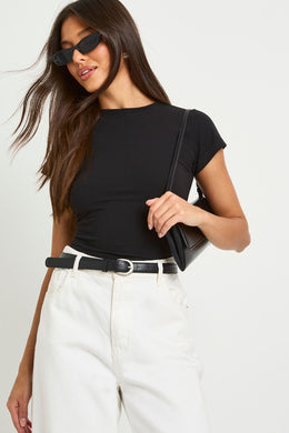 Basic Short Sleeve Fitted Top