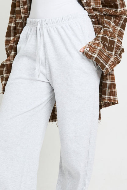 Basic Rib Wide Leg Trouser