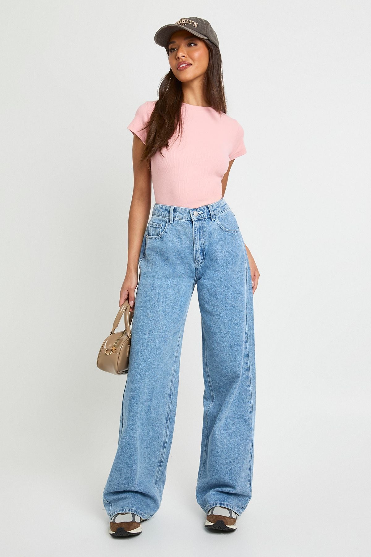 Basic Rib Short Sleeve Fitted Top