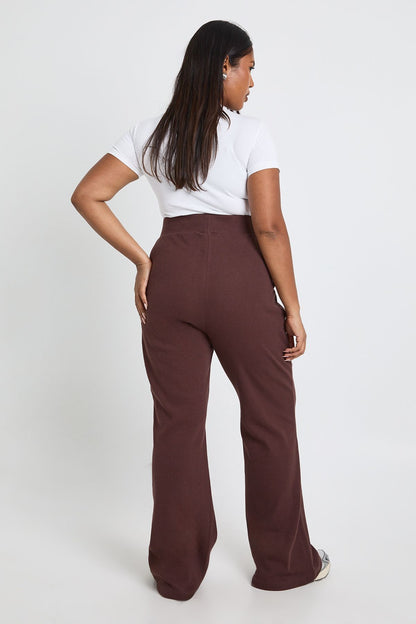 Plus Basic Rib Flared Legging