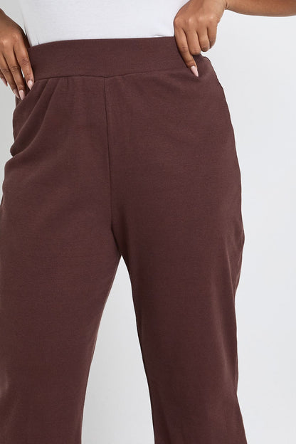 Plus Basic Rib Flared Legging