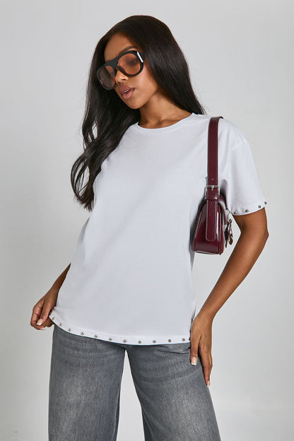 Stud Detail Oversized T-shirt