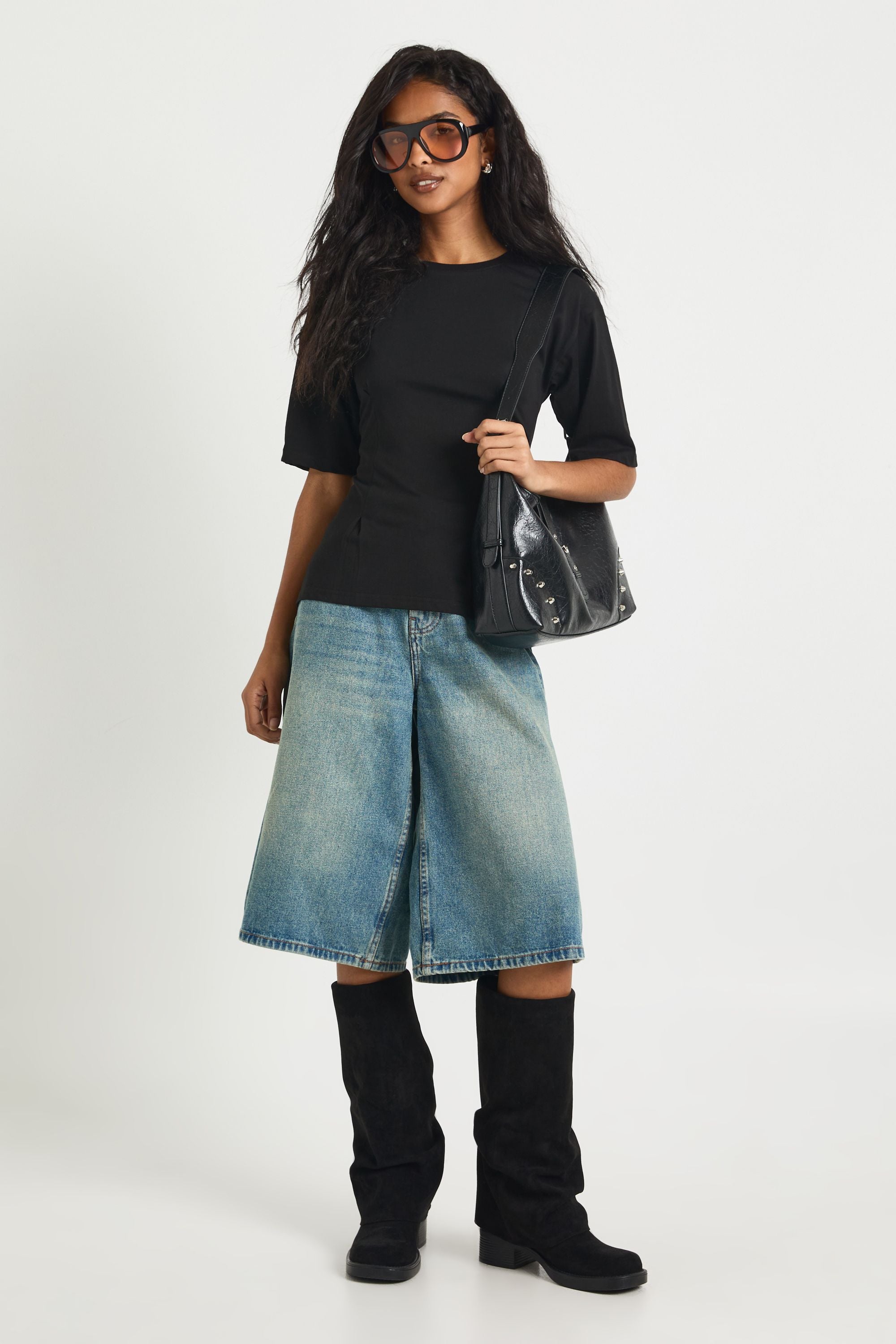 Lace Up Back Oversized T-shirt