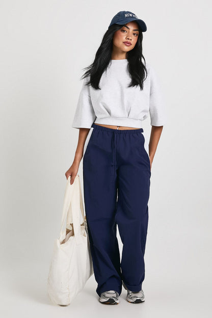Interlock Cropped Cinched Waist Boxy T-Shirt