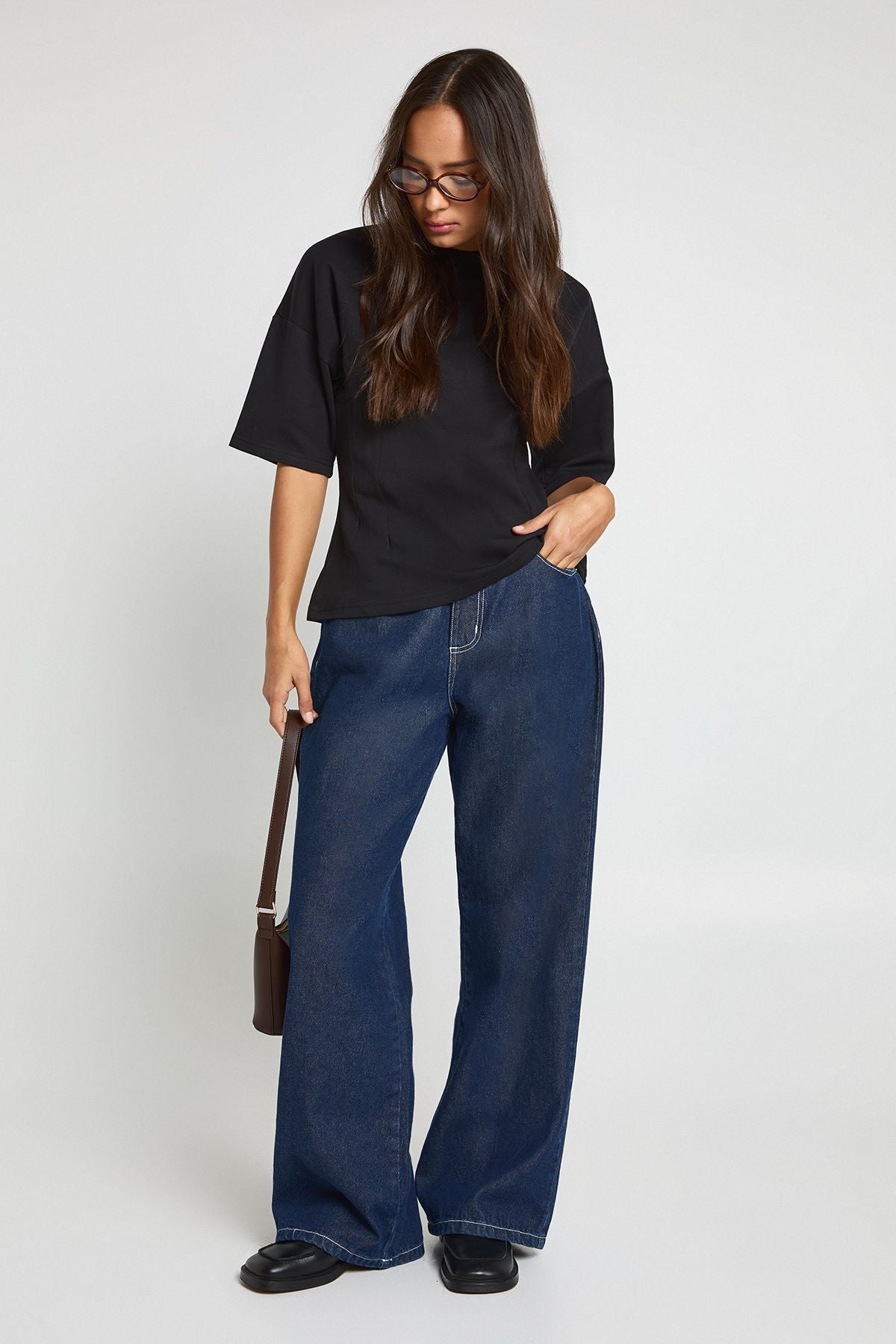 Interlock Boxy Tucked Waist Detail T-Shirt