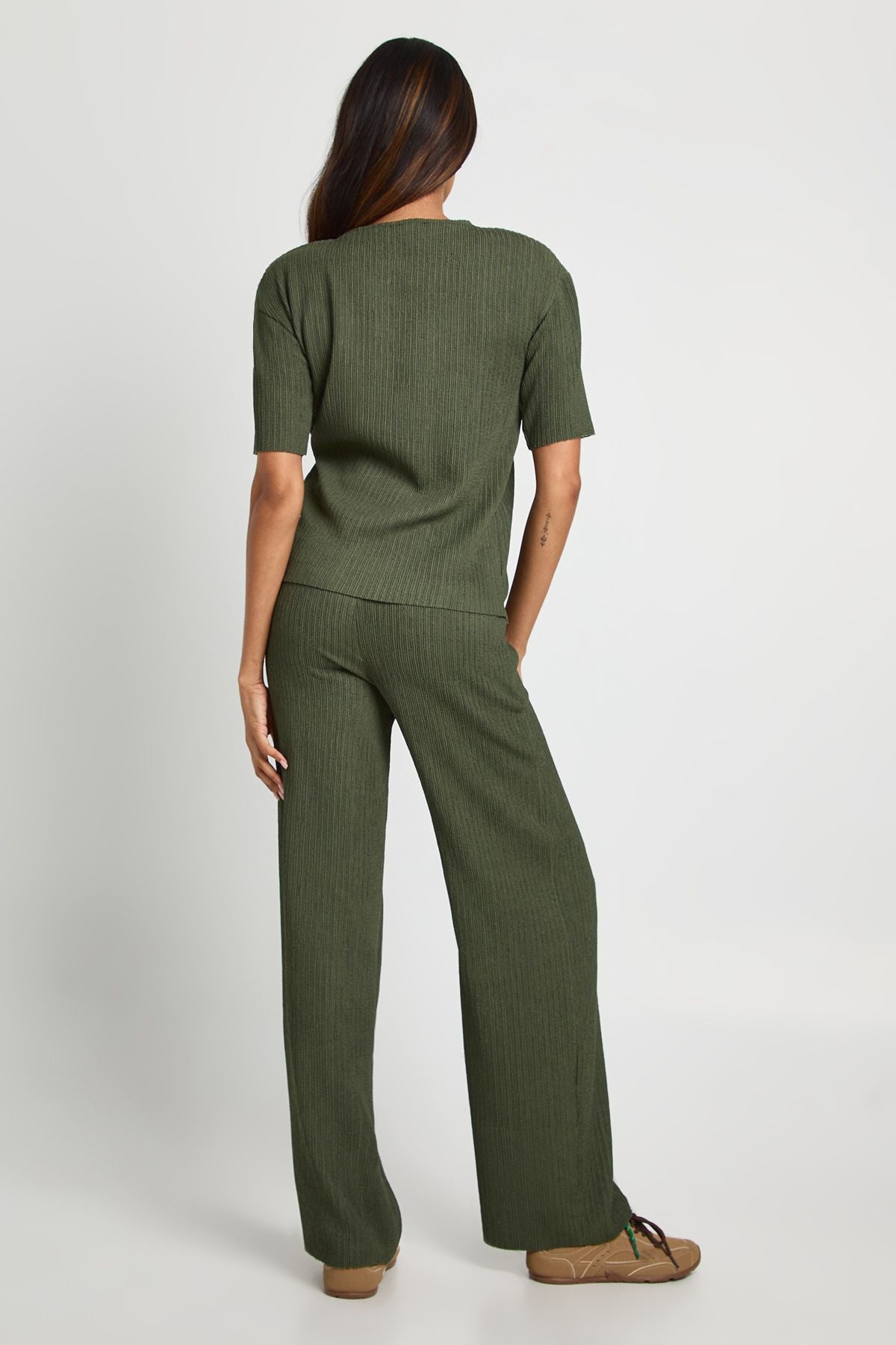Maternity Textured Plisse T-Shirt