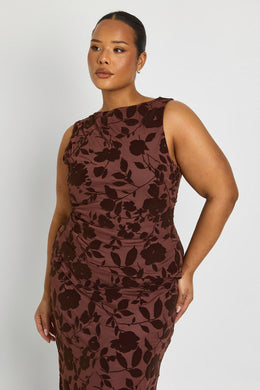 Plus Devore Sleeveless Top