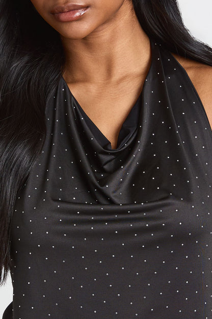 Hotfix Slinky Halterneck Cowl Top